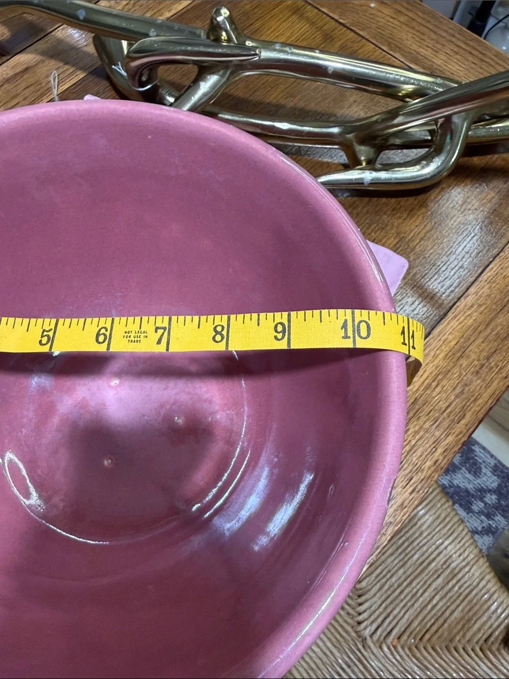 Bauer Ribbed ringware rare 10.5” rose mauve Mixing Bowl